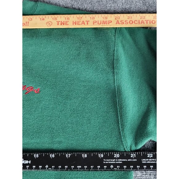 Vintage 90s Crewneck Sweatshirt Women Sz L Merry Christmas Indiana Festive Work - Picture 4 of 6